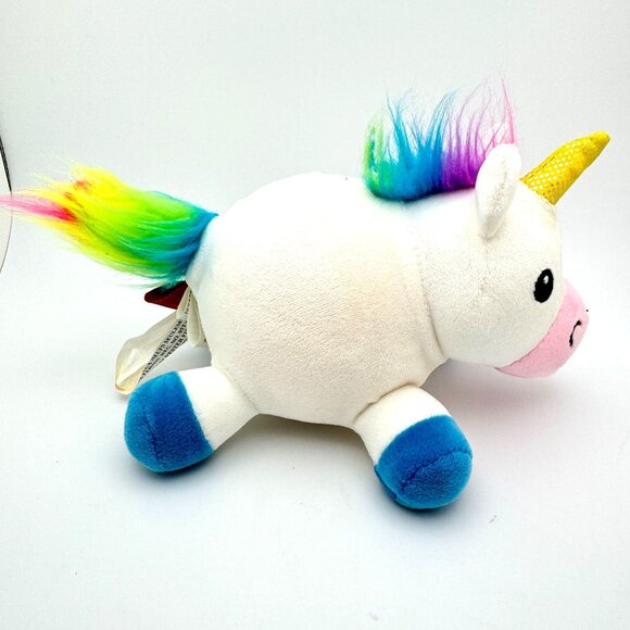 Adventure Planet Plush Unicorn Toy Rainbow Mane Blue Hooves Soft & Cuddly - Picture 9 of 9